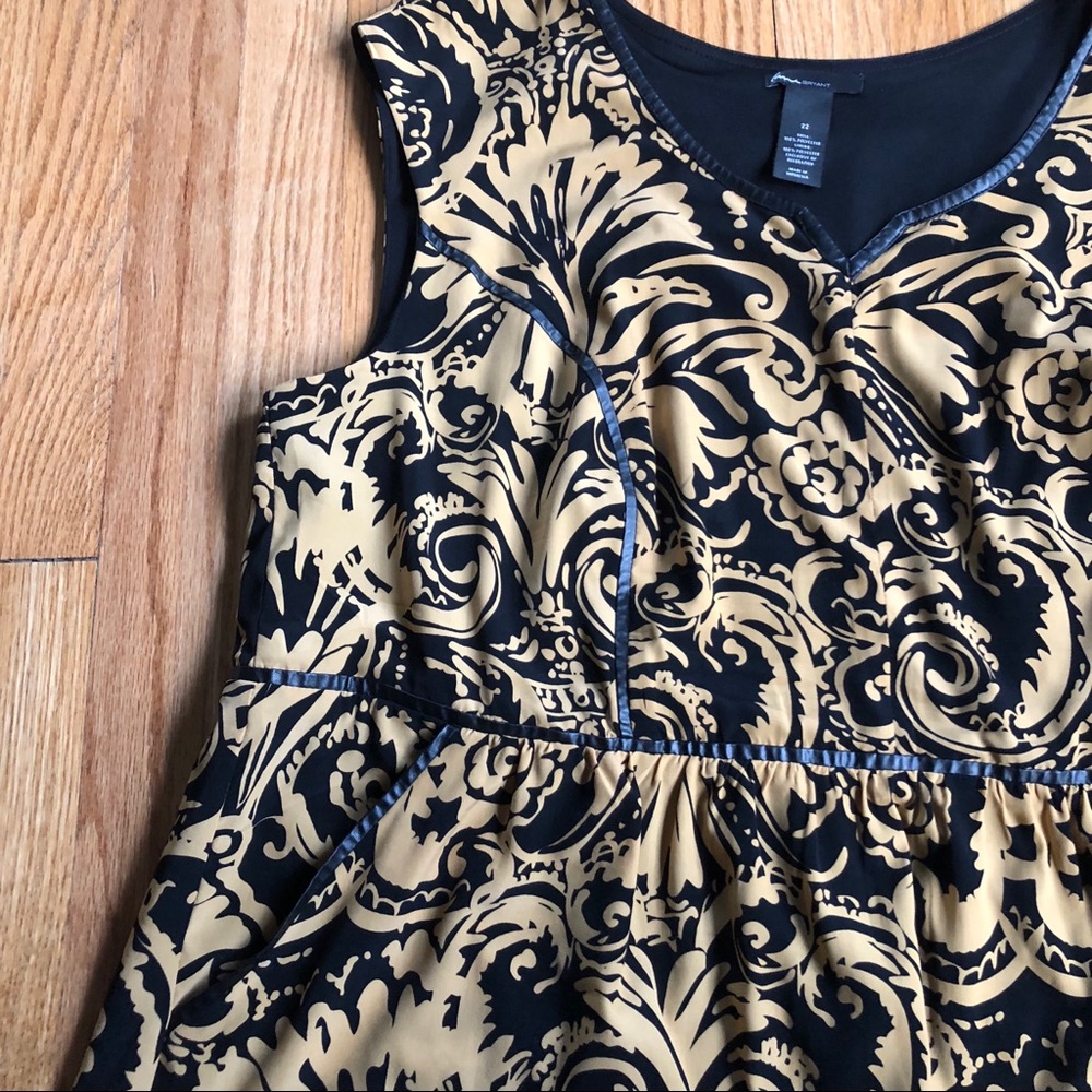 Lane Bryant Printed Leather Trim Dress